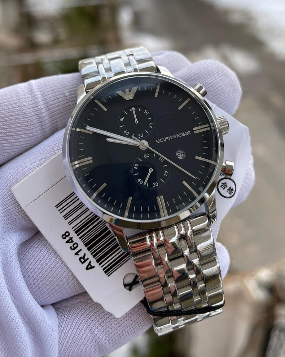 Emporio Armani Two-Hand Stainless Steel Men's Watch - AR1648